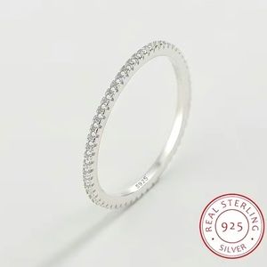 925 Sterling Silver Wedding Band Eternity Ring